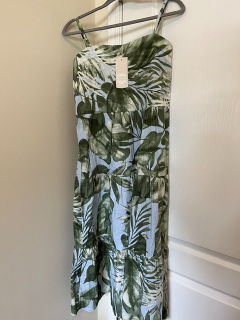 Bellambra leaves print summer dress.